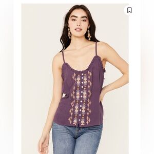 NWT XS Purple SHYANNE WOMEN'S BEADED CAMI